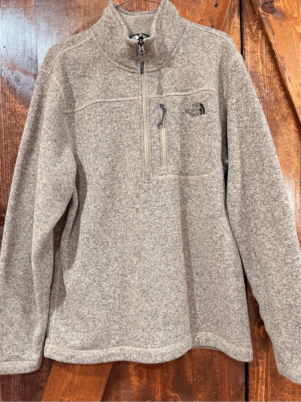 The North Face Men's Taupe Heather Quarter-Zip Fleece